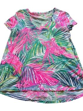 Lilly Pulitzer "Multi Scarlet Macaw" palms Etta tshirt